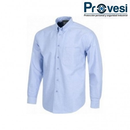 Camisa Oxford Manga Larga Hombre