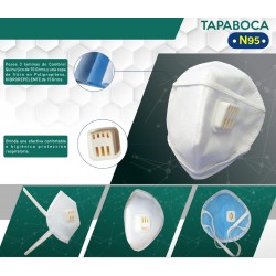 Mascarilla Tipo N95 con Valvula (Tapabocas)