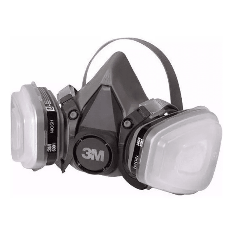 3M™ 6200 Media máscara reutilizable con retenedores, filtros de