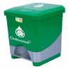 Papelera Pedal 20 Lts Verde Fuller Pinto Residuos Organicos Aprovechables