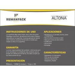 Cinta Demarcacion Amarillo 33Mtrs x50mm Adhesivo HumanPack Altona