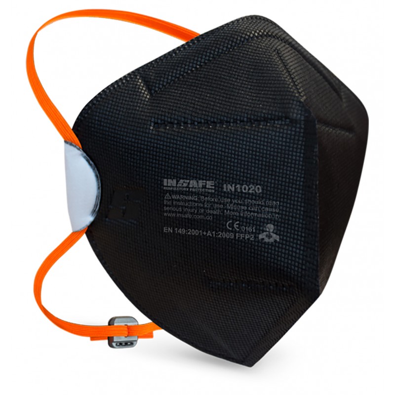 Respirador INSAFE N95 IN 1020 Plagable Negro Material Particulado