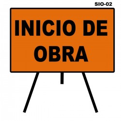 Señal Inicio De Obra Sio-02...