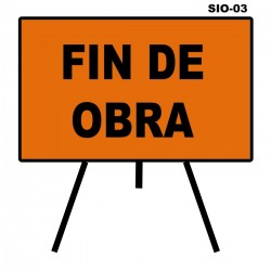 Señal Fin De Obra Sio-03 75X60