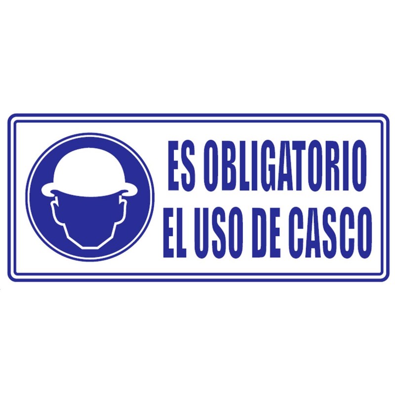 Señal Uso Obligatorio Del Casco 30X15