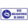 Señal Uso Obligatorio De Arnes 30X15
