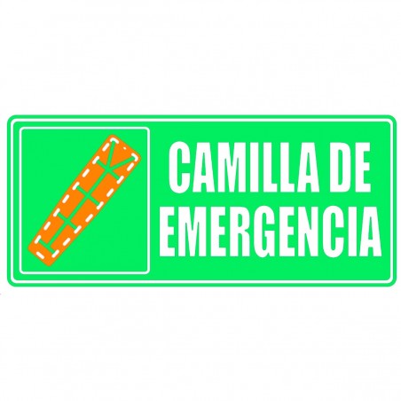 Señal Fotoluminiscente Camilla Emergencia 30X15