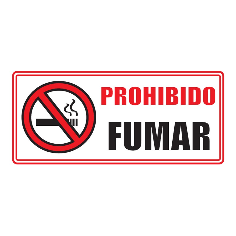 Cartel señal de prohibido fumar