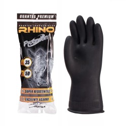 Guante Plastico Calibre 50 Negro Protexion Industrial Rhino