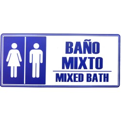 Señal Baño Mixto 30X15