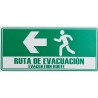 Señal Ruta De Evacuacion Flecha Izquierda 30X15