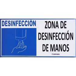 Señal Zona Desinfección 30X15