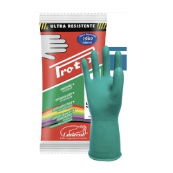 Guante Plastico Calibre 18 Verde Labrado Protex