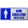 Señal Baño Caballero 30X15