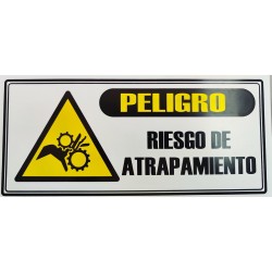 Señal Peligro Riesgo de Atrapamiento 30x15