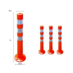 Hito Delineador Vial Flexible Naranja TG con Tornillos