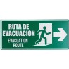 Señal Fotoluminiscente Ruta de Evacuacion Puerta Derecha 30x15