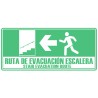 Señal Fotoluminiscente Ruta Evacuacion Escalera Izquierda 30x15