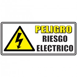 Señal Fotoluminiscente Riesgo Electrico 30x15