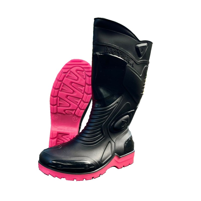 Bota Pvc Motera Dama Sin Puntera