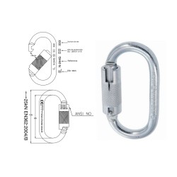 Mosqueton Carabinero Ovalado 25 Kn N-244G YOKE