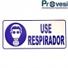 Señal Uso Obligatorio De Respirador 30X15