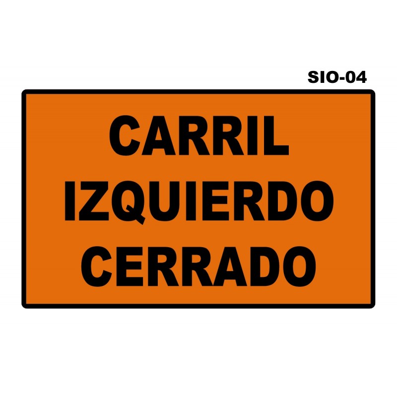 07070203 - Senal Carril Cerrado Sio-04 (Señal Metalica Movil Temporal) Sio-04. Carril Cerrado (Derecho-Centro-Izquierdo)