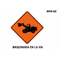 07070276 - Señal Maquinaria En La Via Spo-02 (Señal Metalica Movil Temporal) 
